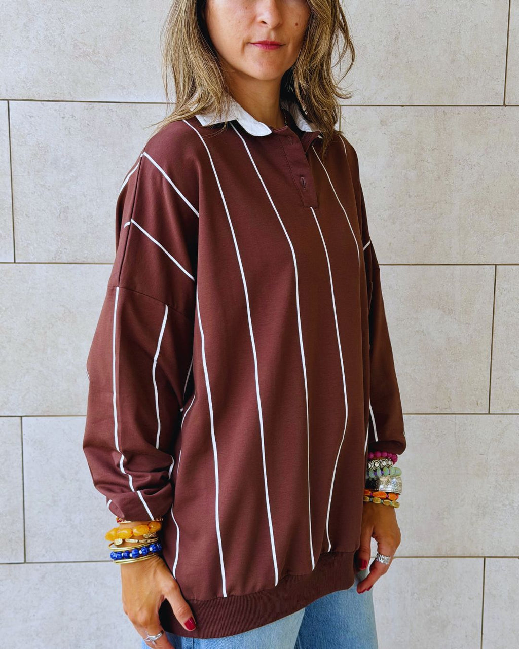 Brown Retro Light Weight Polo