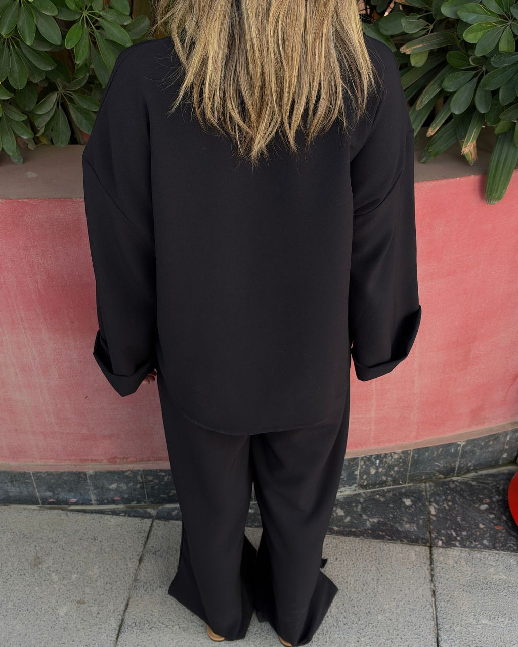 Black Go-To Elastic Pants