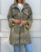 Olive Paisley Bandana Over Shirt