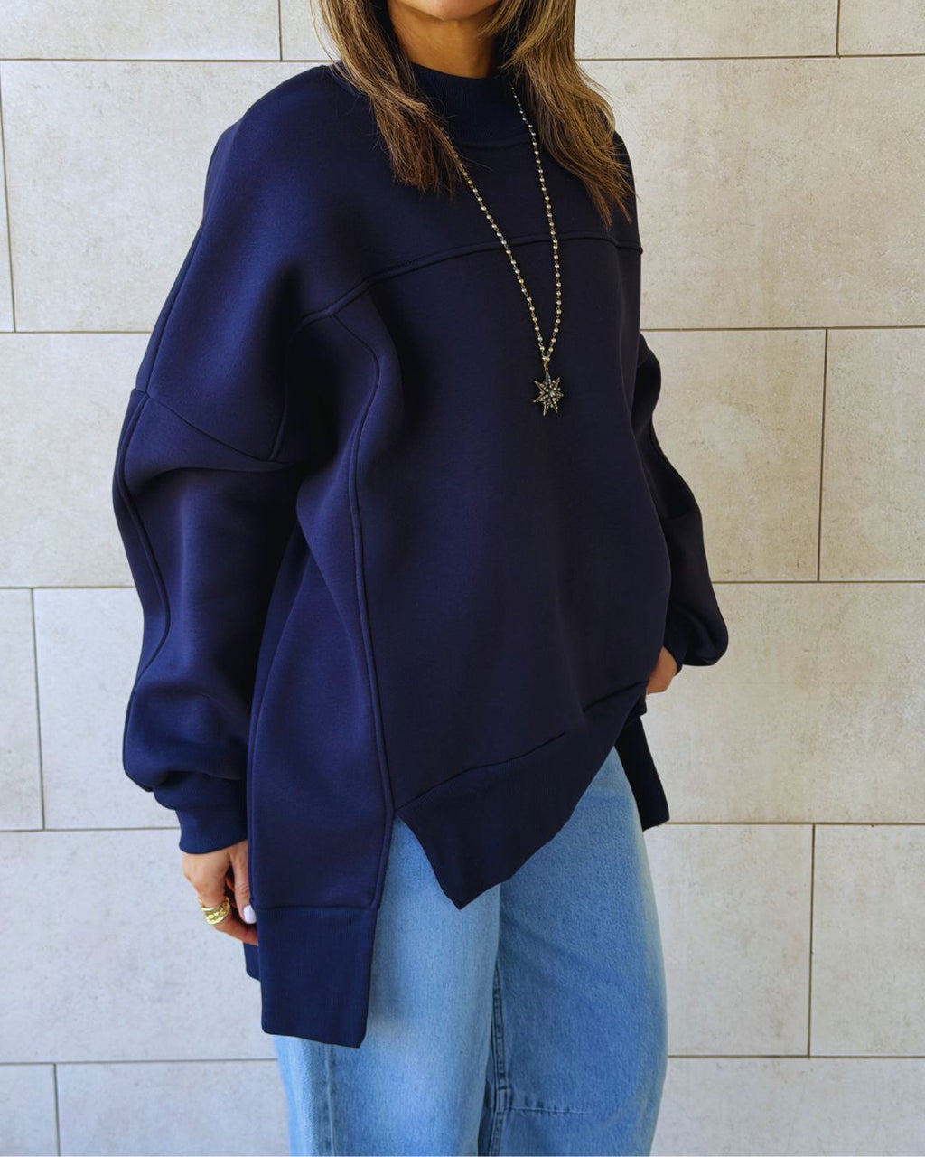 Navy Easy Crew Sweatshirt