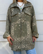 Olive Paisley Bandana Over Shirt