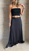 Black Satin Gothic Skirt
