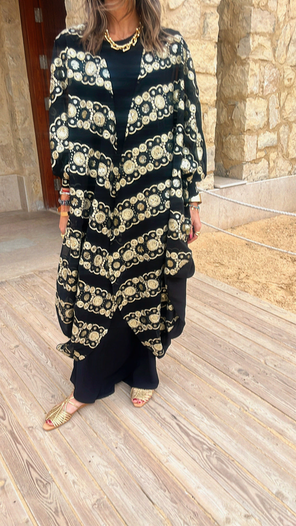 Dahabeya Embellished Kimono