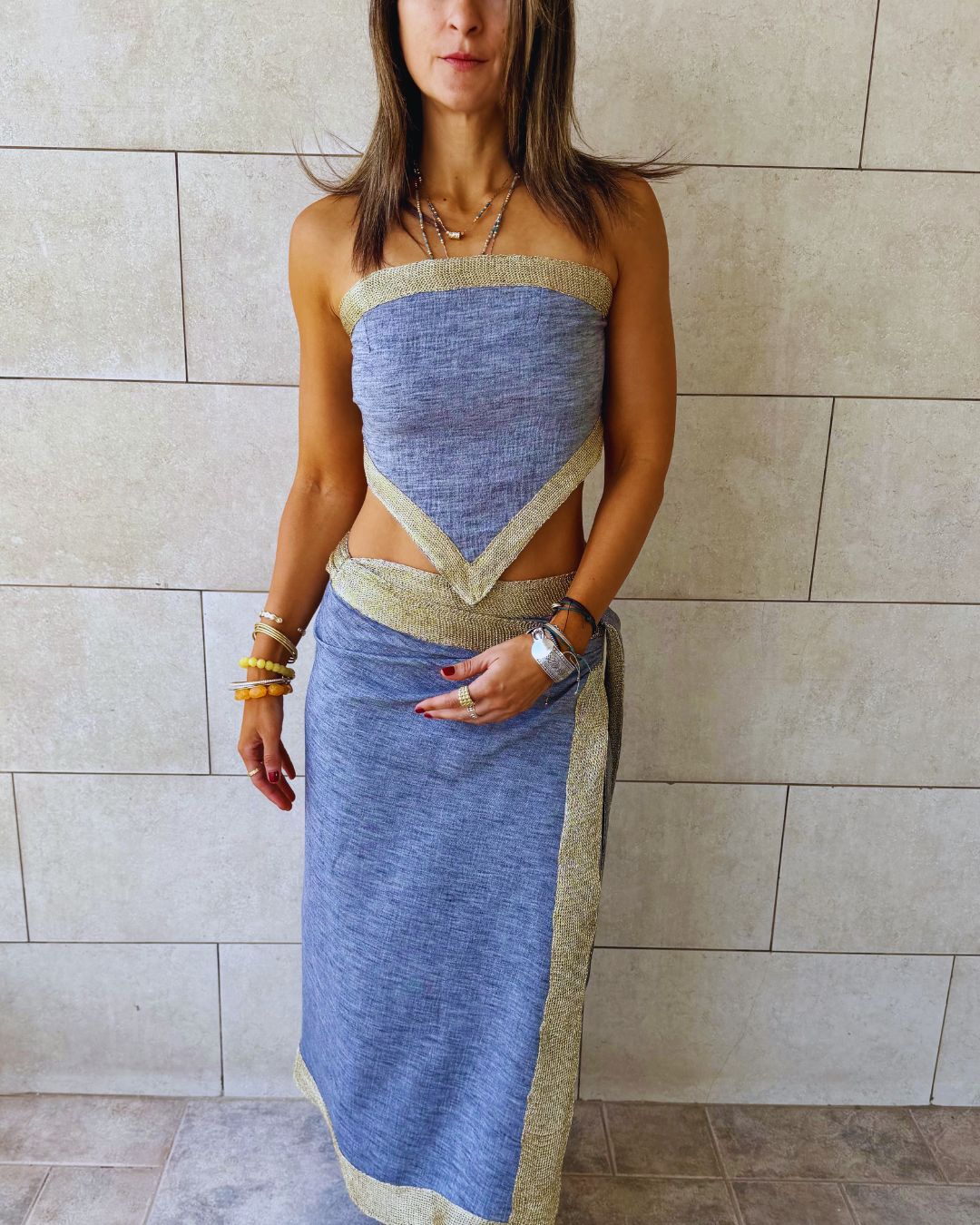 Golden Grey Edge Bandeau