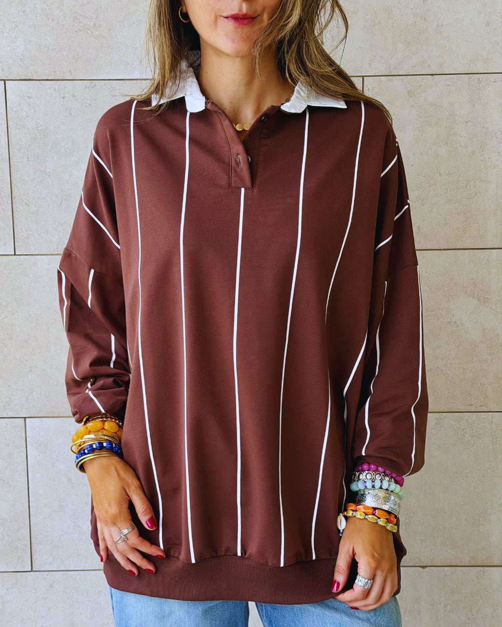 Brown Retro Light Weight Polo