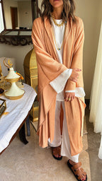 Beige Glowy Knot Kaftan