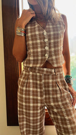 Cafe Tweed Print Vest