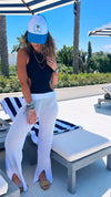 White Crochet Loving Beach Pants