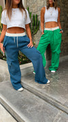 Teal Day Off Pocket Sweat Pants