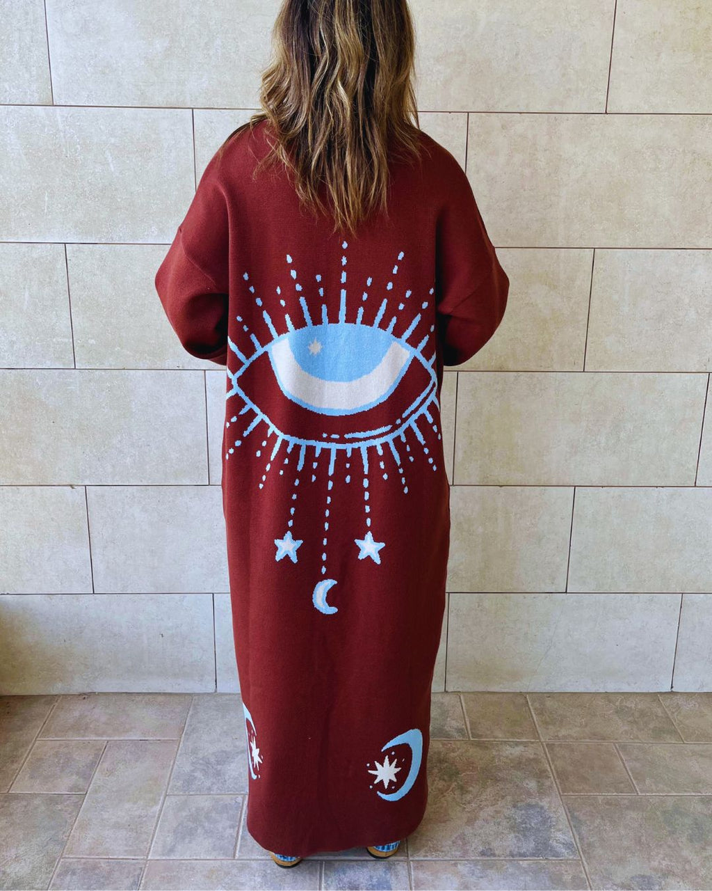 Brown Mystic Eye Cardigan