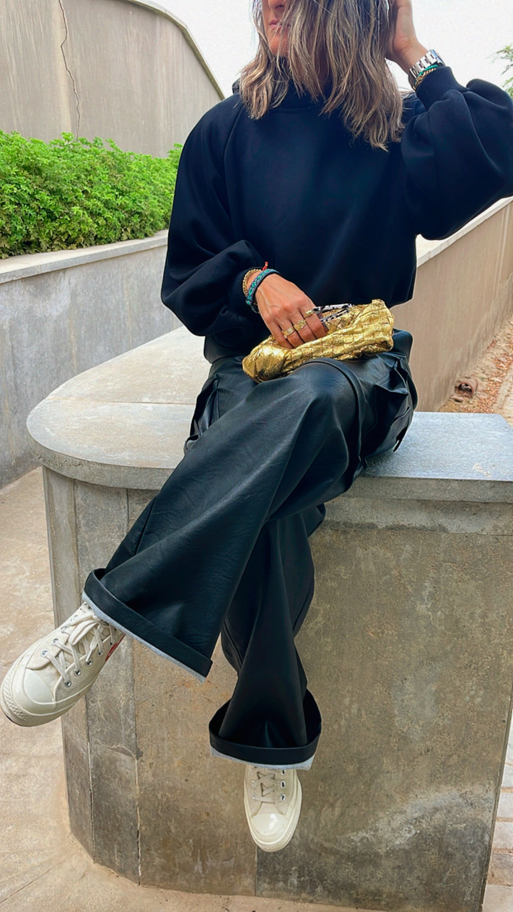 Black Exaggerated Hoodie