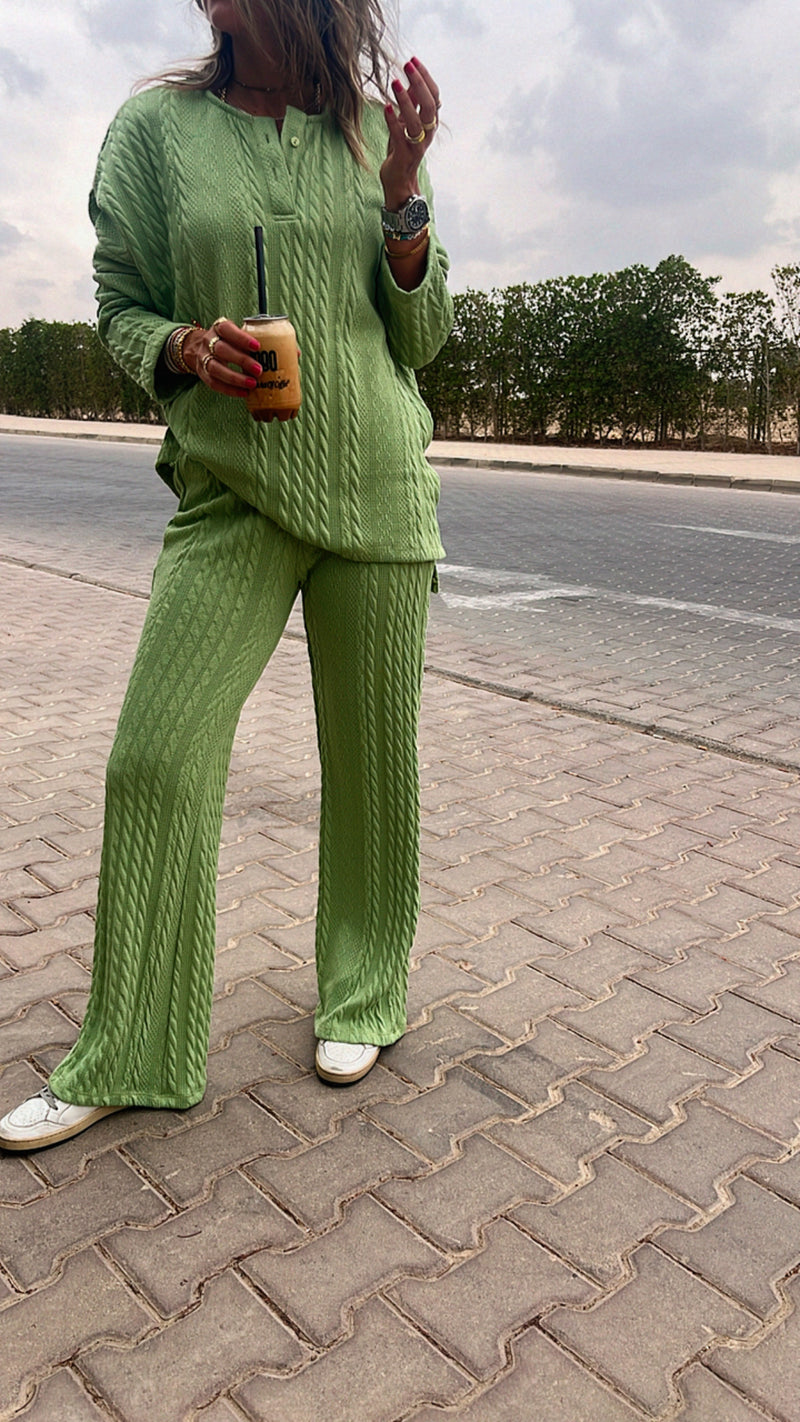 Green Braided Set