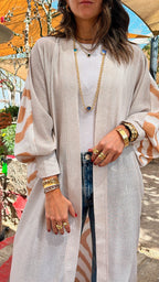 Beige Its All In The Back Kimono