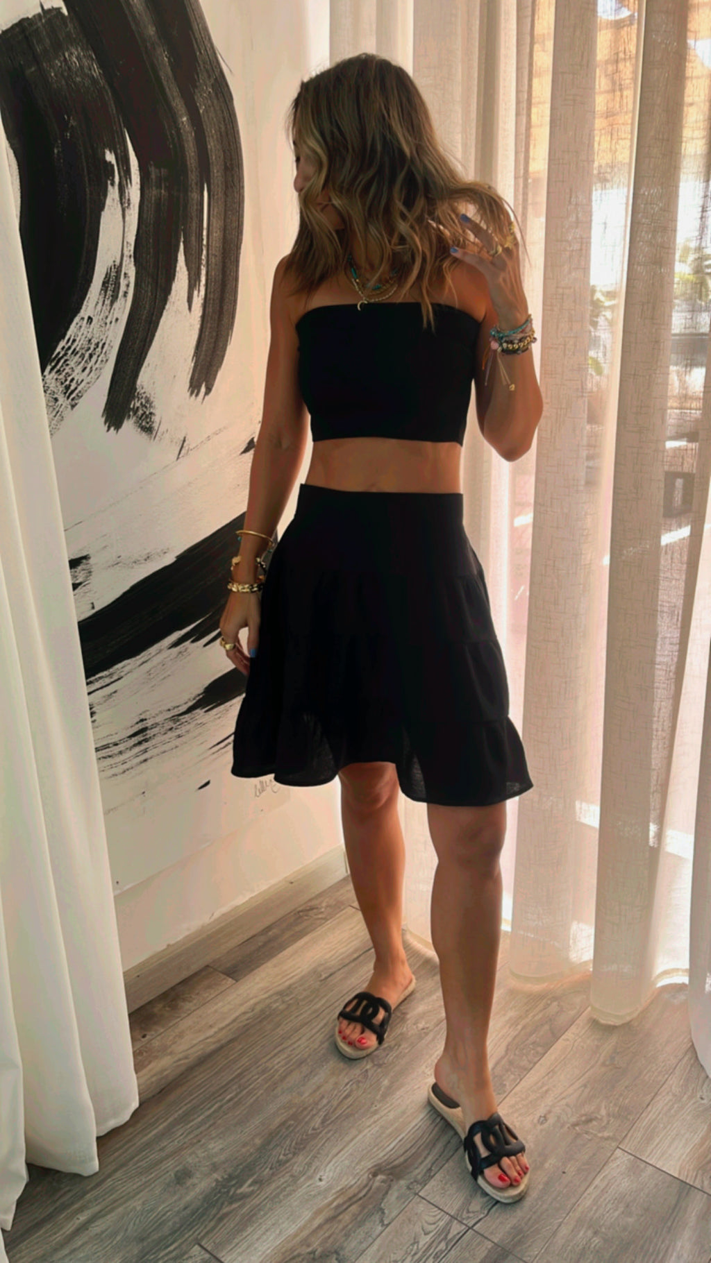 Black Classic Mini Skirt