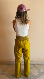 Mustard elastic Boho pants