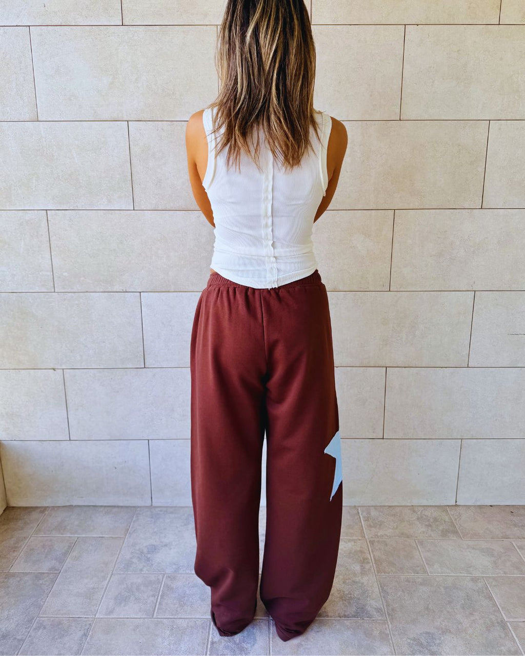 Brown Lone Star Straight Leg Sweatpants