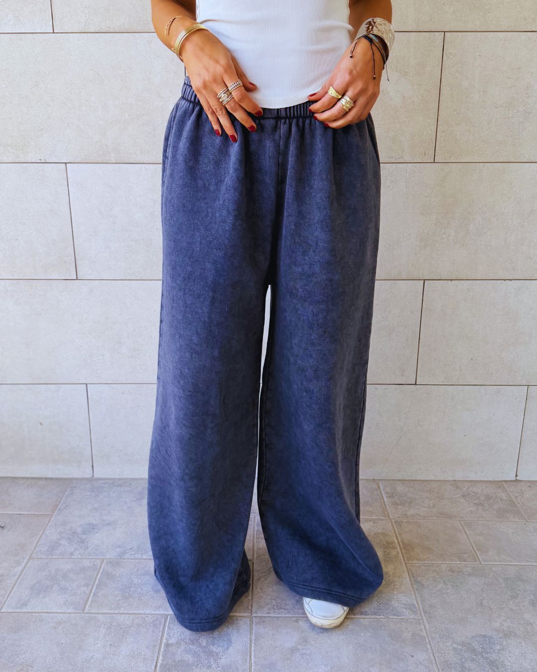 Grey Acid Wash Flare