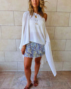 White Sundown Poncho