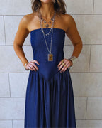 Paloma Drop Waist Denim Dress