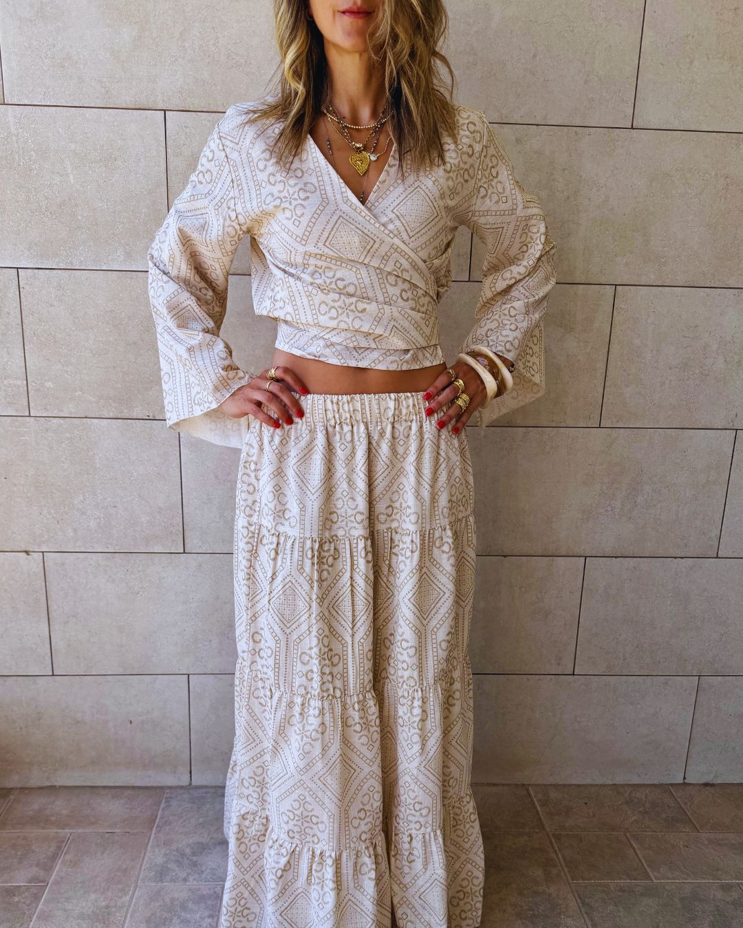 Santorini Sands Maxi Skirt