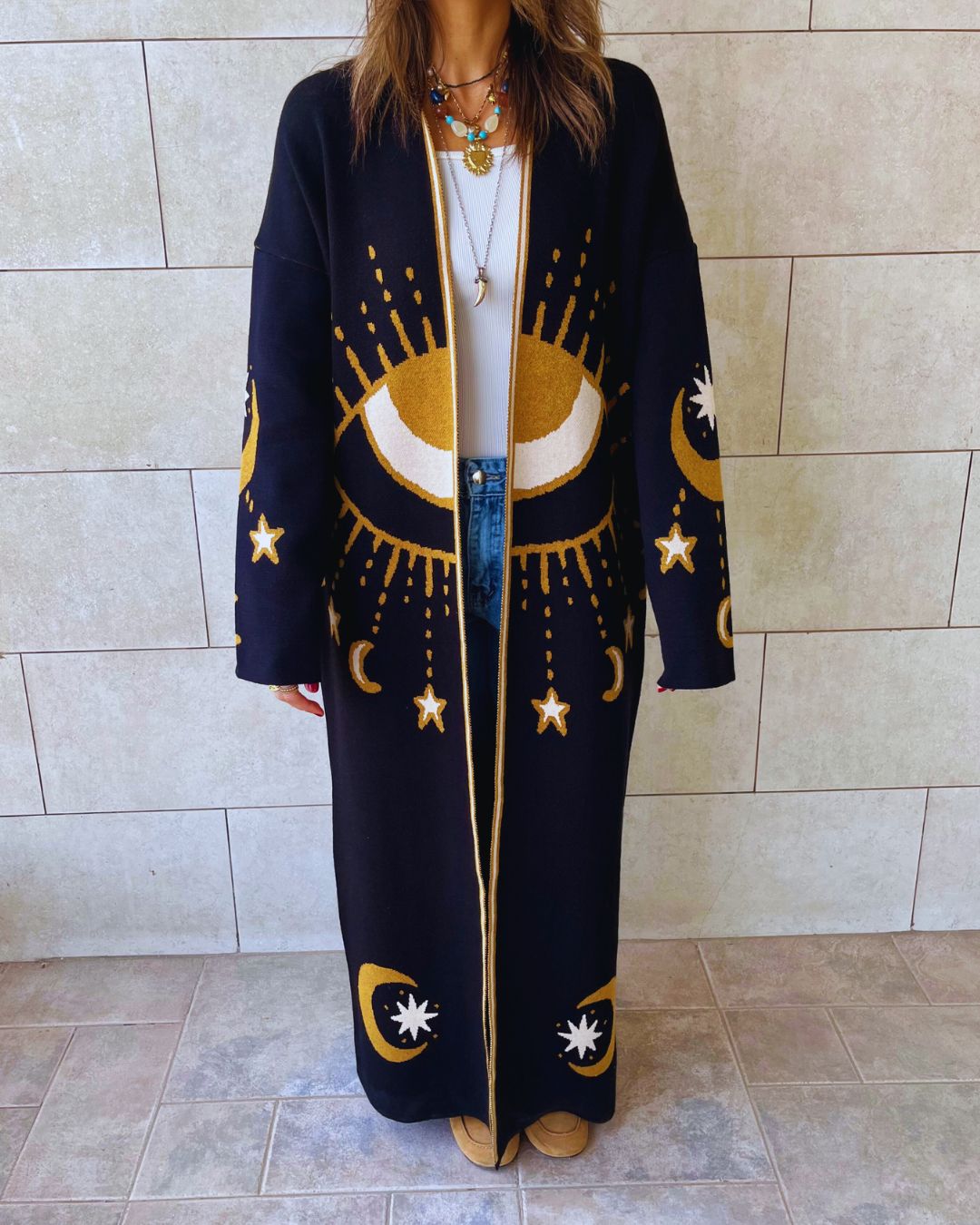 Black Mystic Eye Cardigan
