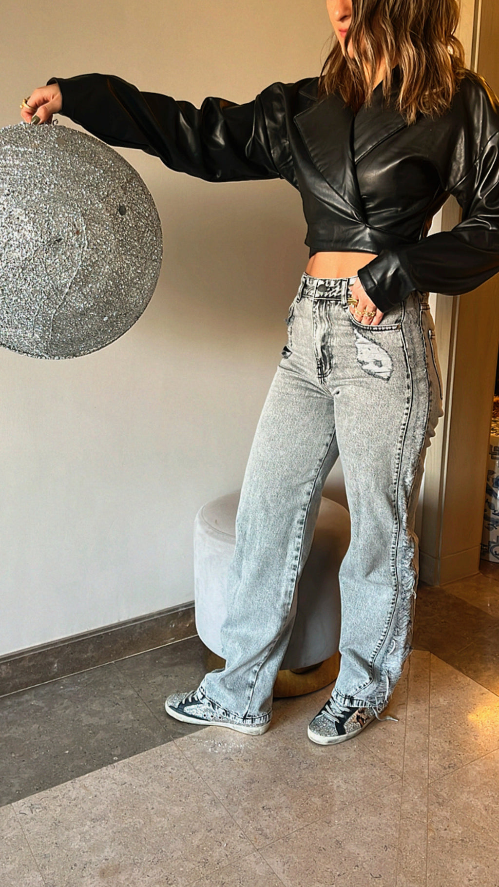 Wrap Around Me Leather Top