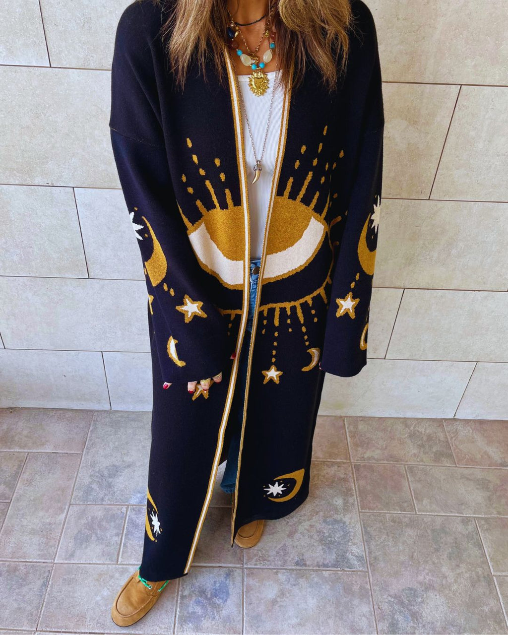 Black Mystic Eye Cardigan