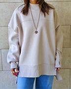Beige Easy Crew Sweatshirt