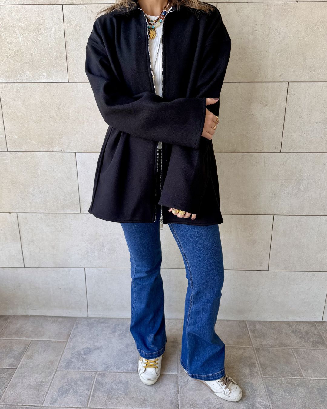 Black Cool Weather Zip Up