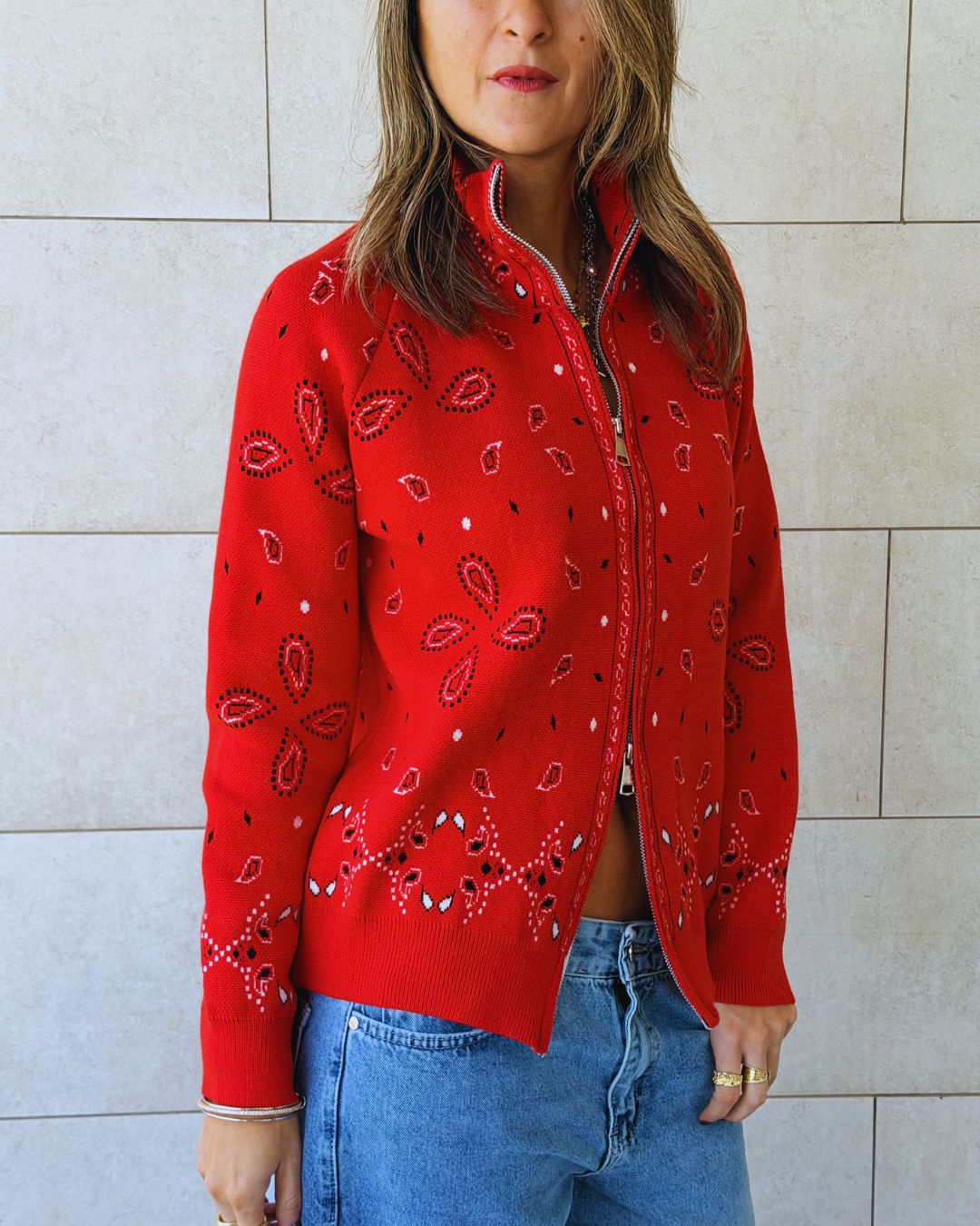 Rouge Bandana Double Zip Up