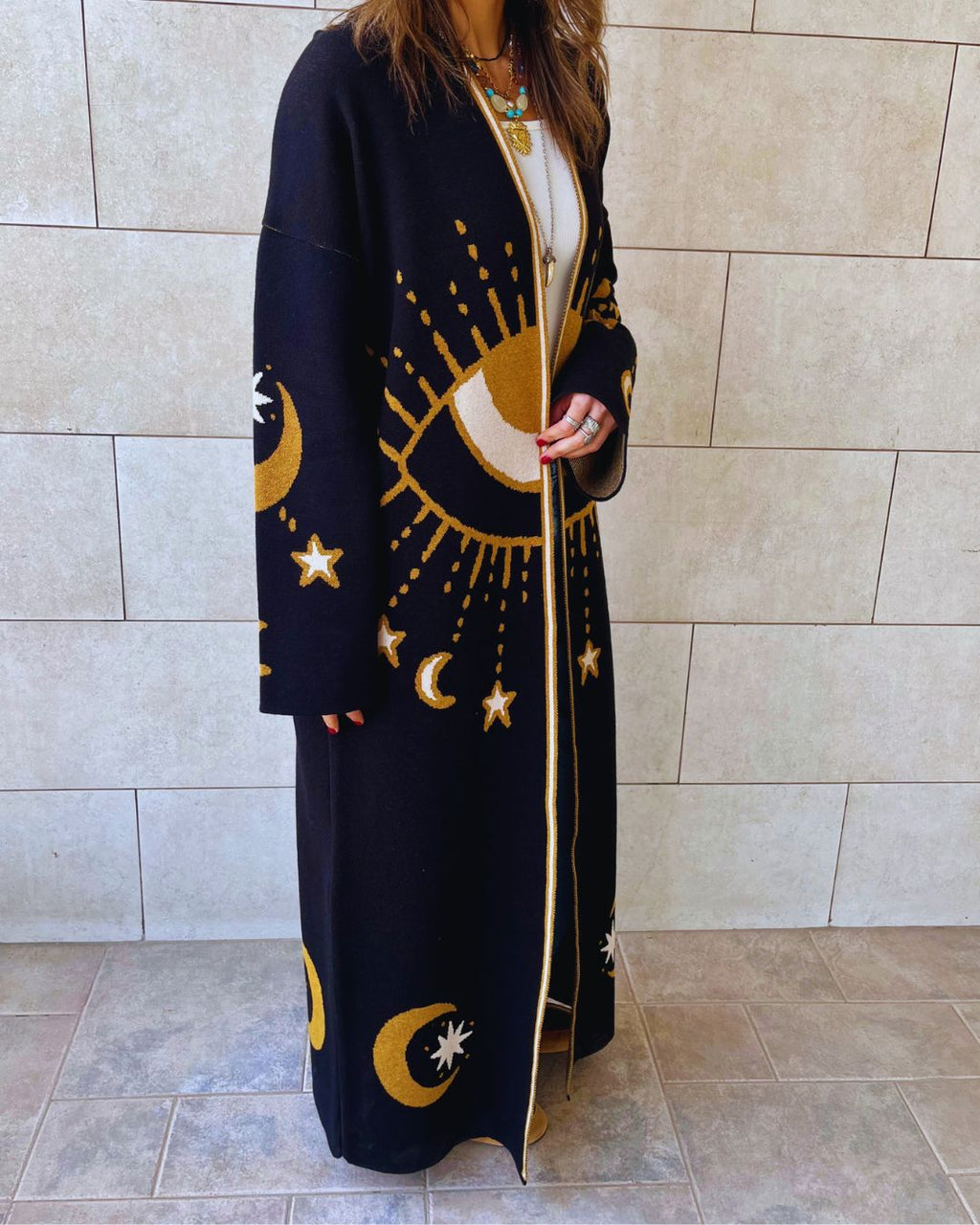 Black Mystic Eye Cardigan