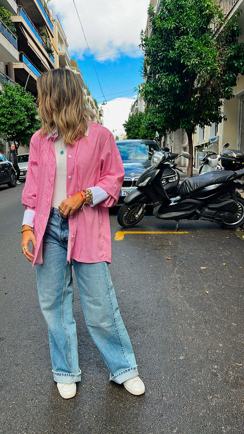 Dark Pink All Lined Up Shirt