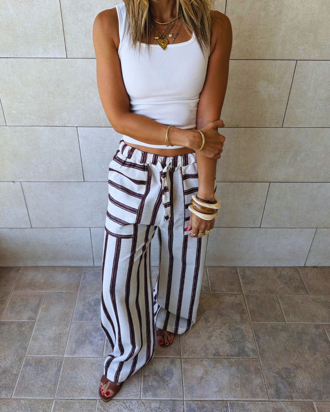 Café Stripe Pants