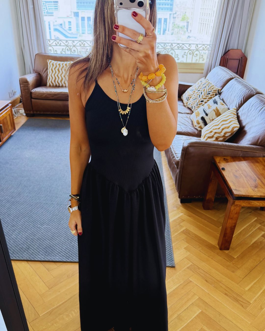Black Drop Waist Dress