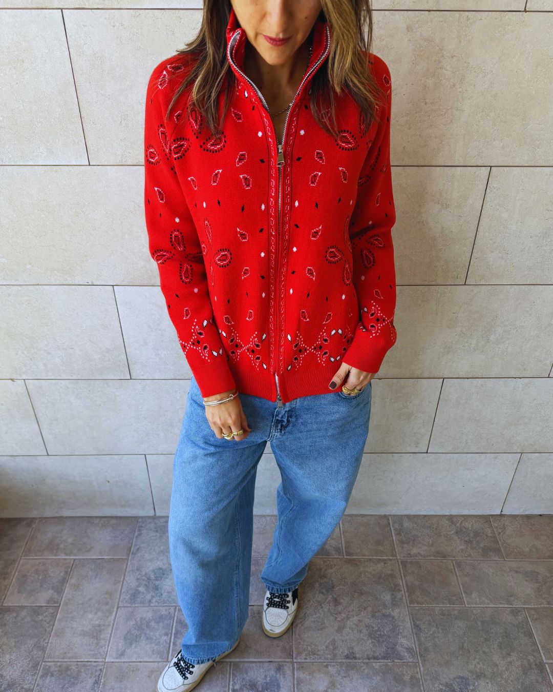 Rouge Bandana Double Zip Up