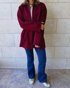 Burgundy Cool Weather Zip Up