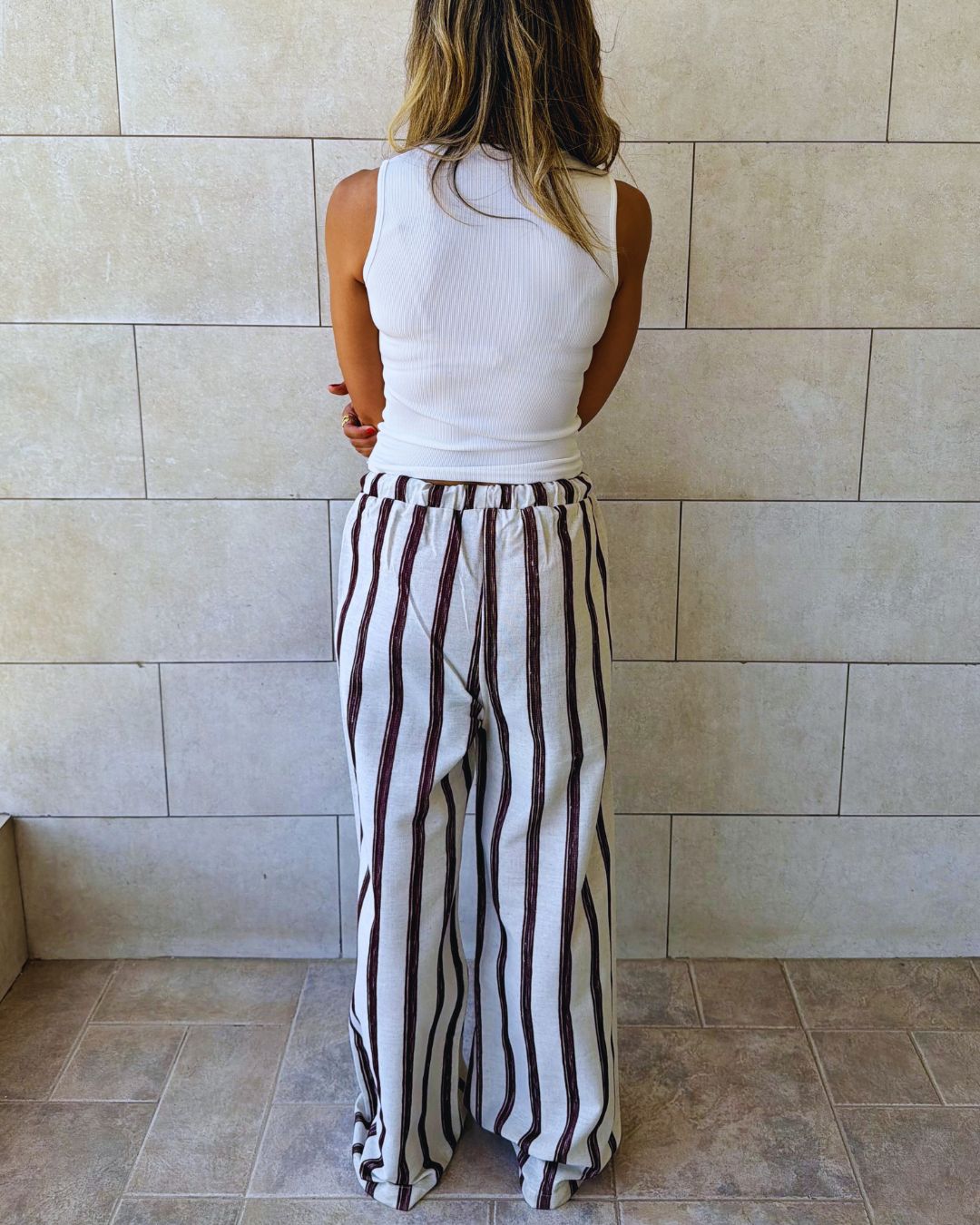 Café Stripe Pants