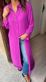 Lilac Longline Shirt Dress