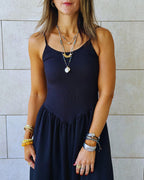 Black Drop Waist Dress