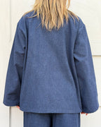 Navy Check Flannel Cardigan