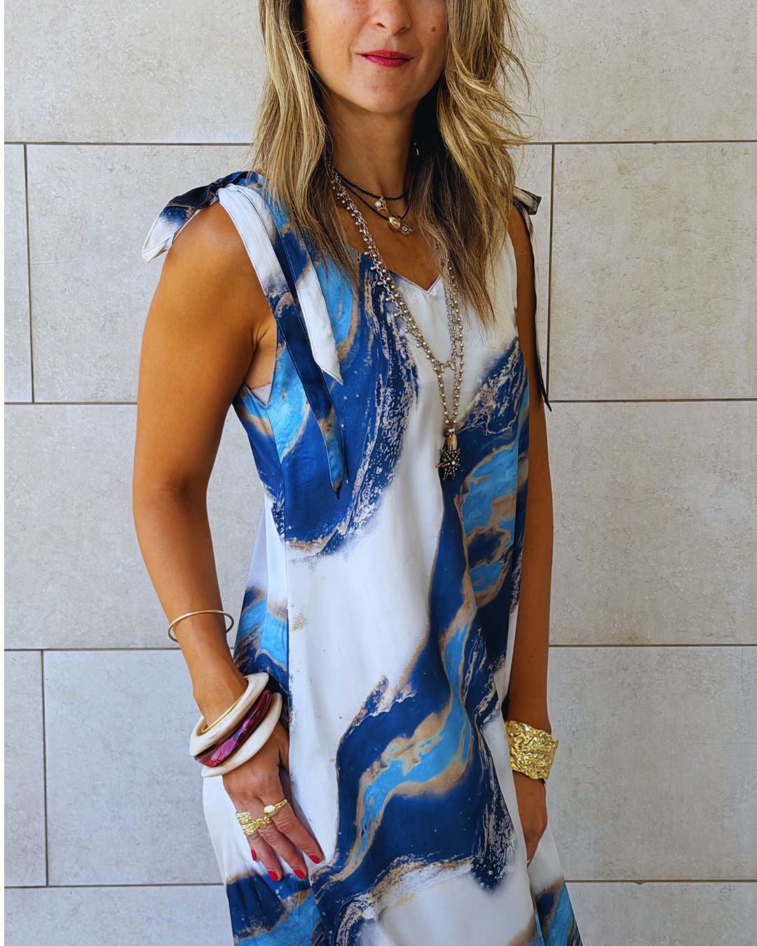 Smeralda Tie Shoulder Dress