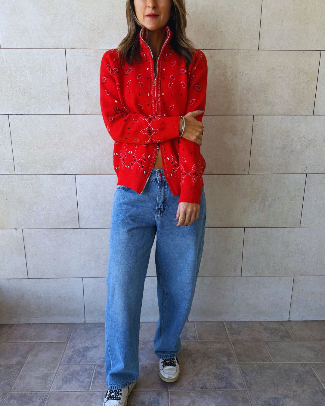 Rouge Bandana Double Zip Up