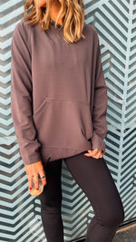 Grey Flowy Jersey Hoodie