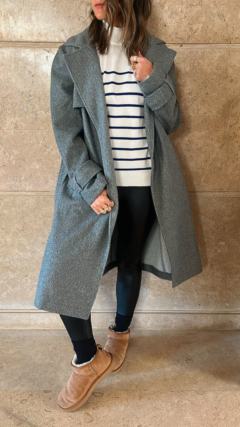 Grey Defined Coat