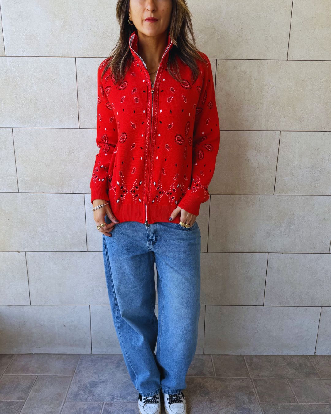 Rouge Bandana Double Zip Up