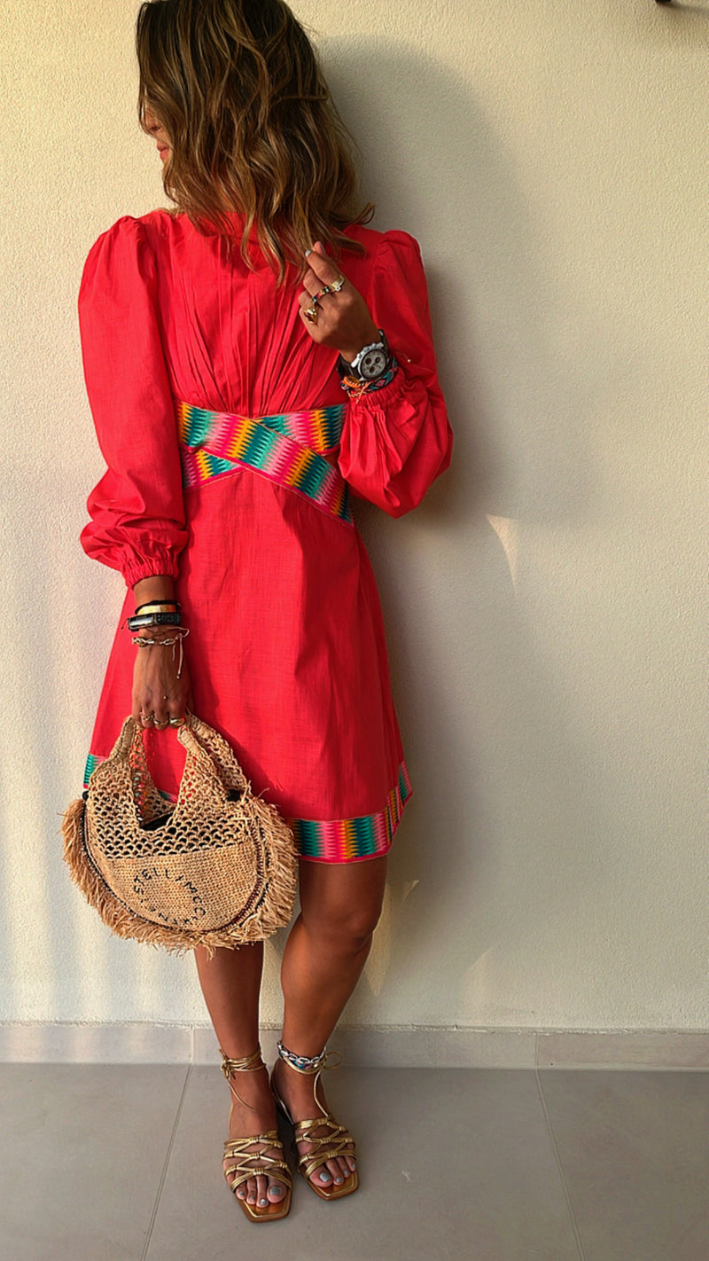 Watermelon Gum Drop Cut Out Mini Dress