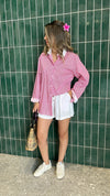 Dark Pink All Lined Up Shirt