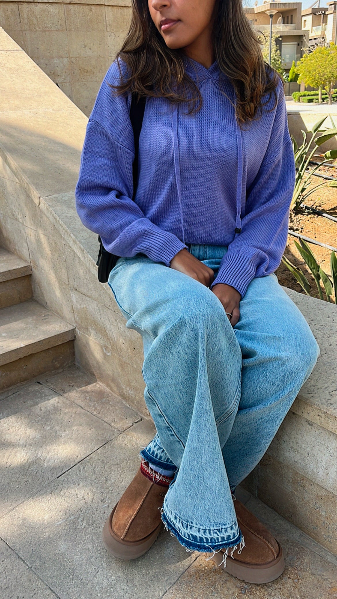 Purple Hooded Pullover