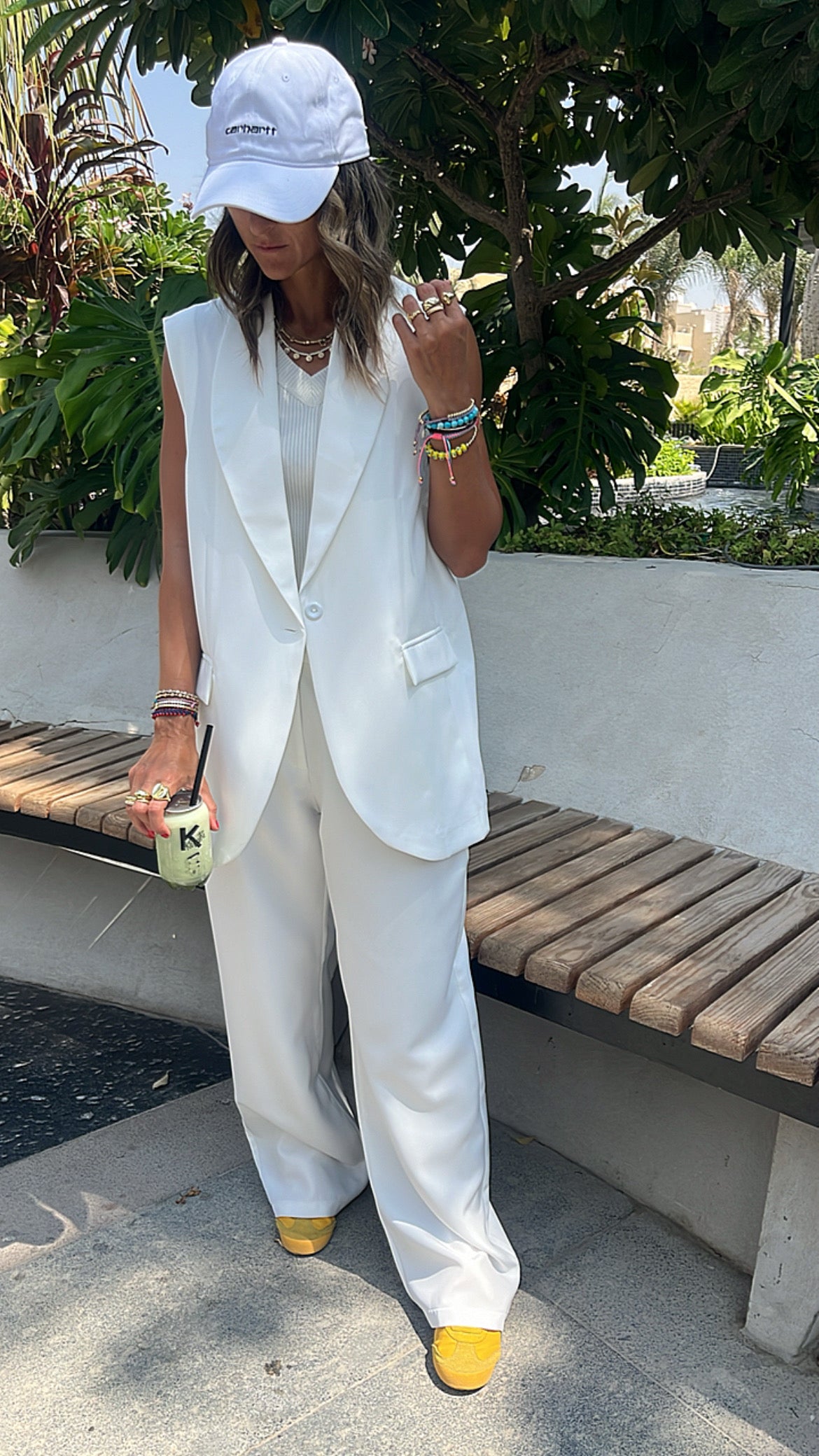 White Business Casual Vest