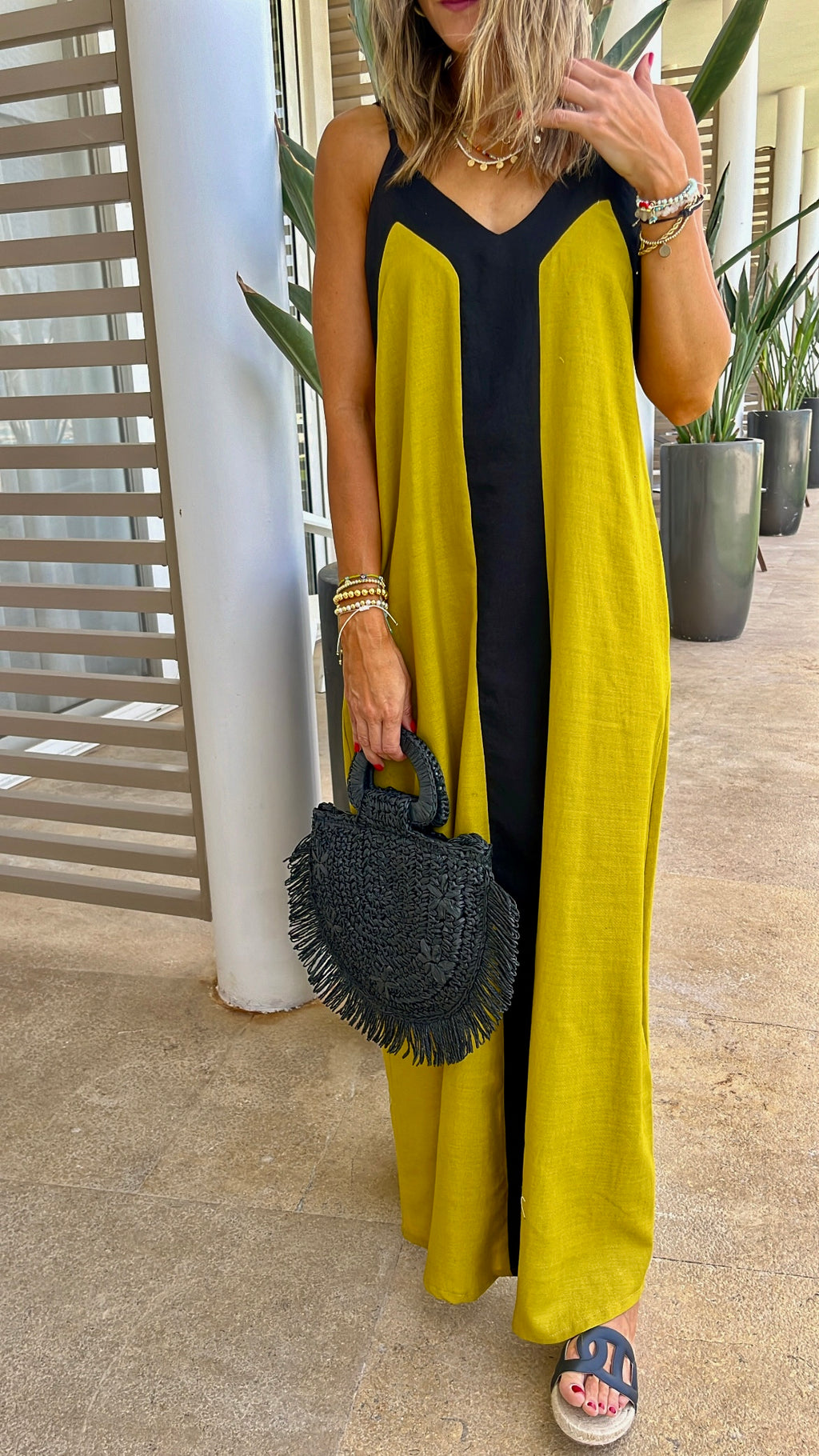 Mustard Monaco Middle Line Dress